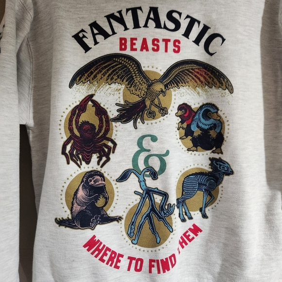 Wizarding World Fantastic Beasts Harry Potter Crew Neck Size M - Picture 2 of 5